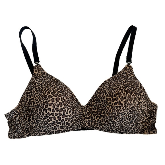 34B Warner's Bra Animal Print Elements Of Bliss Soft Cup Wireless - Picture 1 of 13